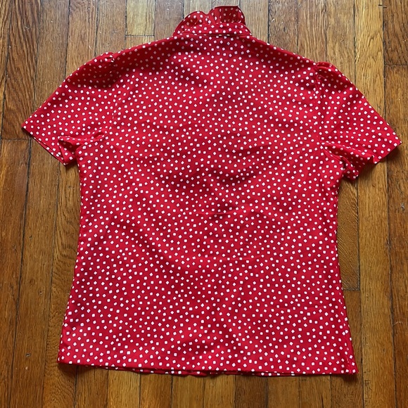 Vintage Red and White Polka Dot Shirt - Picture 4 of 4